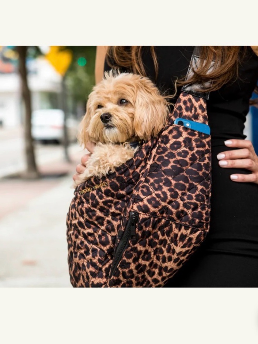 Leopard Print Quilted Dog Sling: The Perfect Combination of Style and Function